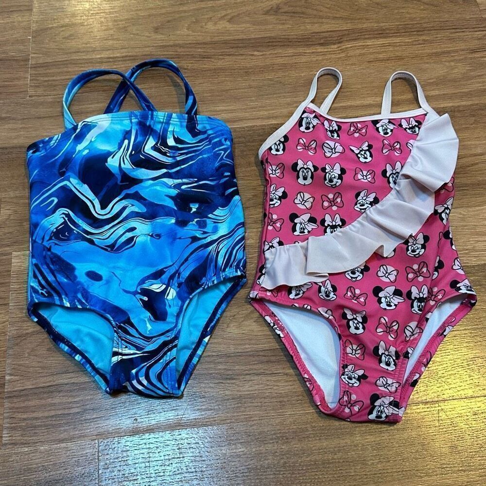 Swim suits - Disney Minnie Mouse Pink & Peyton and Parker Blue 1 piece Size 2/ 2